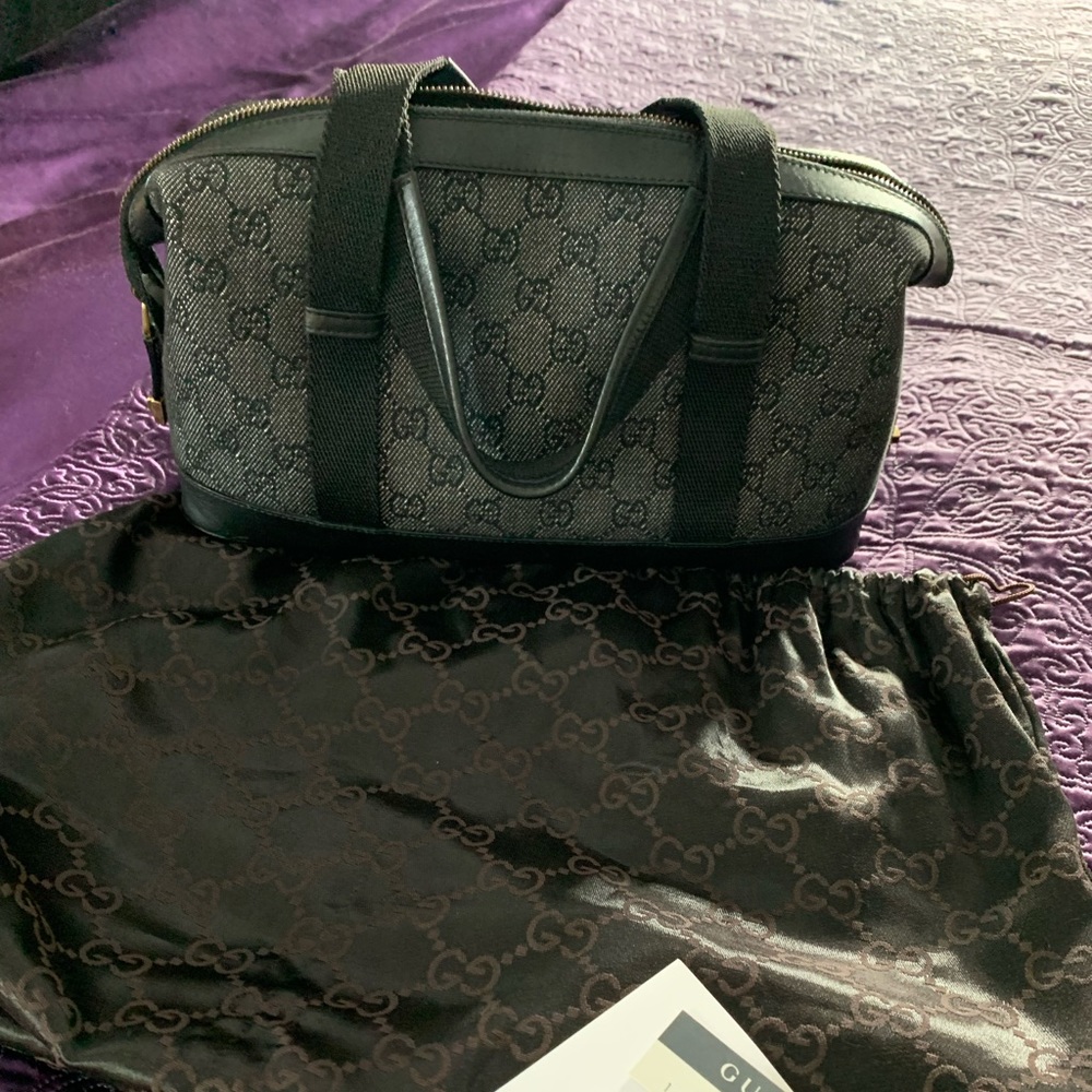 Authentic Vintage GG Gucci satchel doctor bag